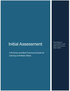 Initial Assessment: A Policies and Best Practices Guide for Literacy and Basic Skills cover